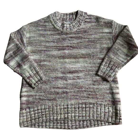 OLD NAVY Women’s Multicolor Crew Neck Oversized Long Sleeve Pullover Sweater M - Picture 1 of 11